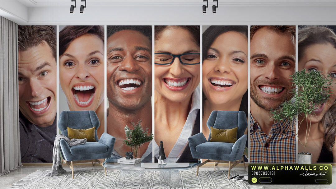  پوستر دیواری دندانپزشکی طرح لبخندهای واقعی 
