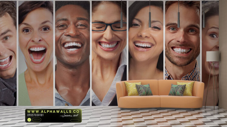 پوستر دیواری دندانپزشکی طرح لبخندهای واقعی