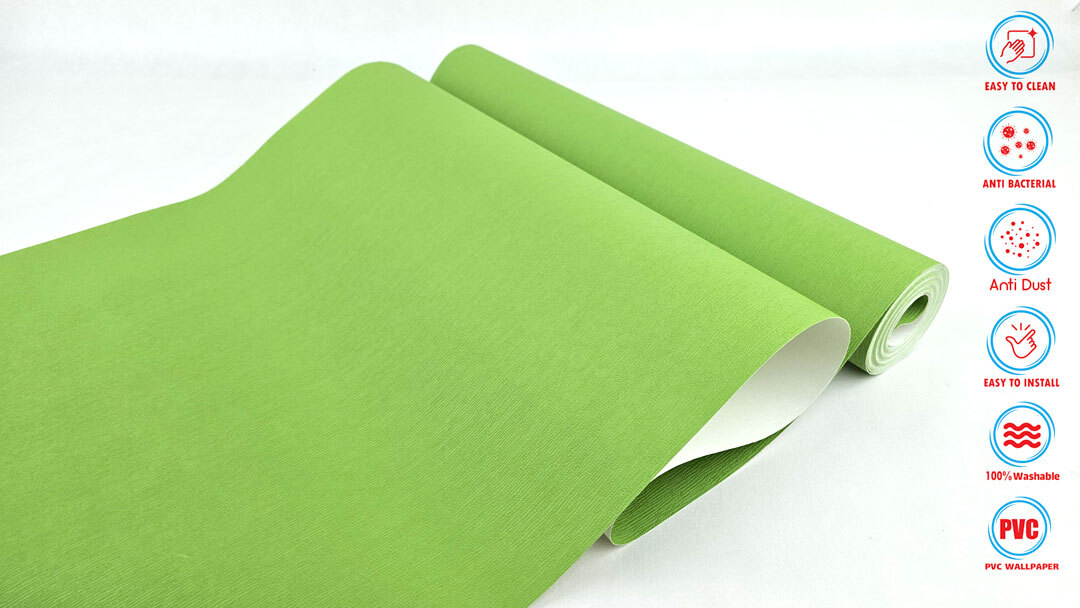  کاغذ دیواری سبز روشن ساده 