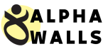 لوگو سایت آلفا والز ALPHAWALLS LOGO آلفا والز