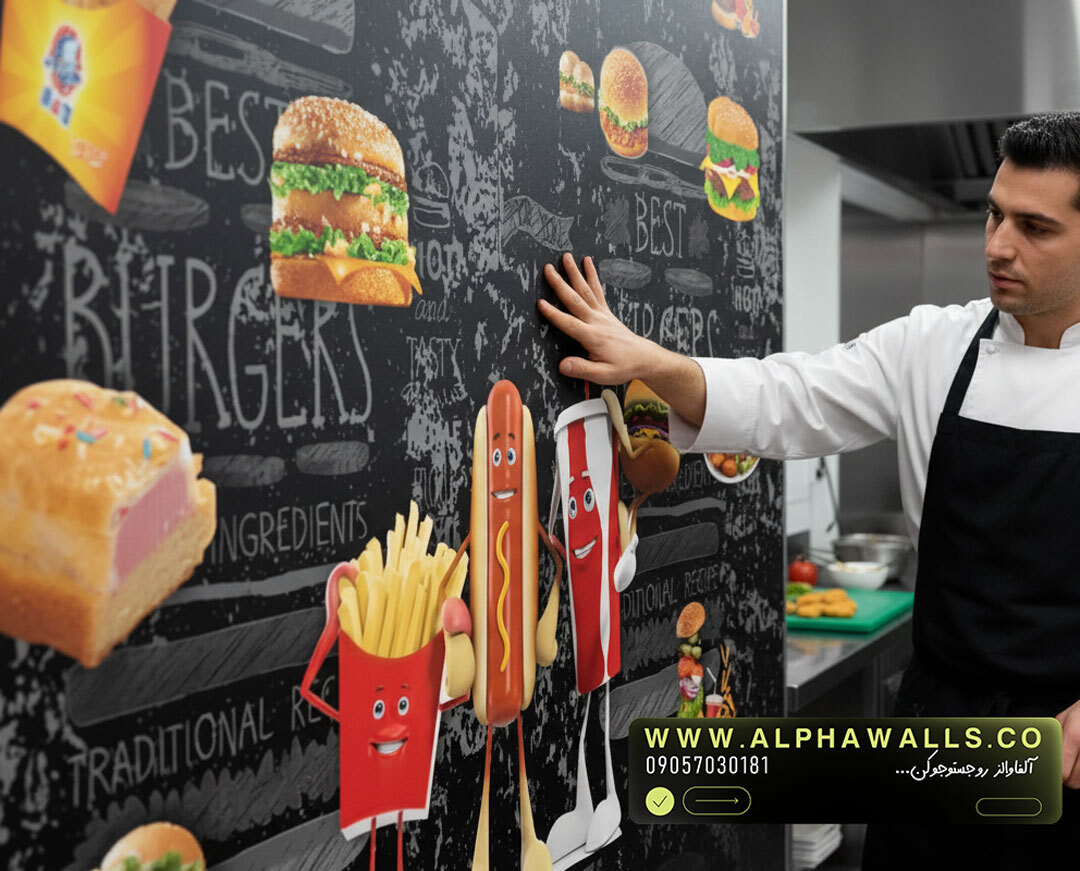  پوستر دیواری فست فود طرح کاراکتر خوراکی – Food Characters 
