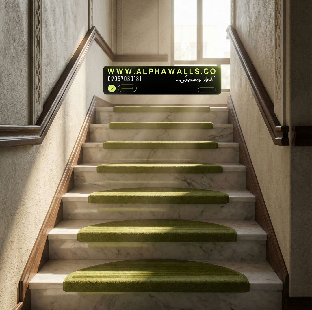  روپله ای موکتی نیم دایره سبز 