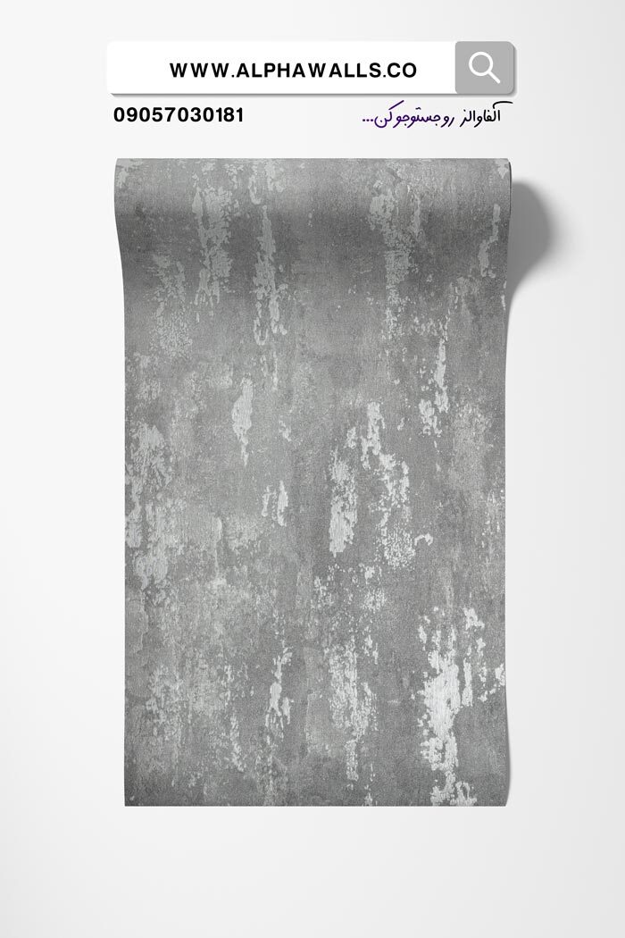کاغذ دیواری پتینه خاکستری کد 10310