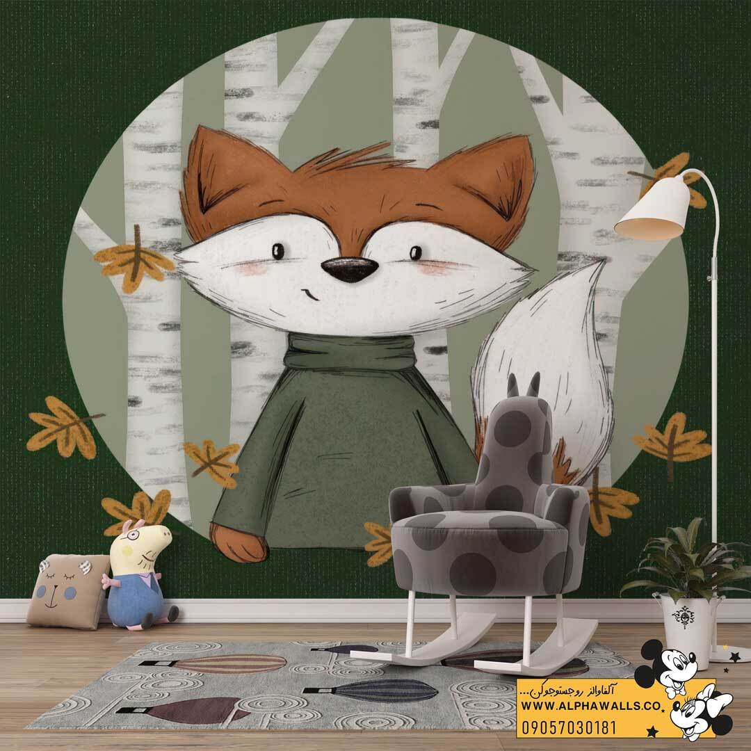  پوستر دیواری کودکانه طرح روباه مهربان جنگلی 
